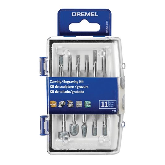 Kit De Acessórios De Gravar 729 Com 11 Peças - 26150729Ab - Dremel