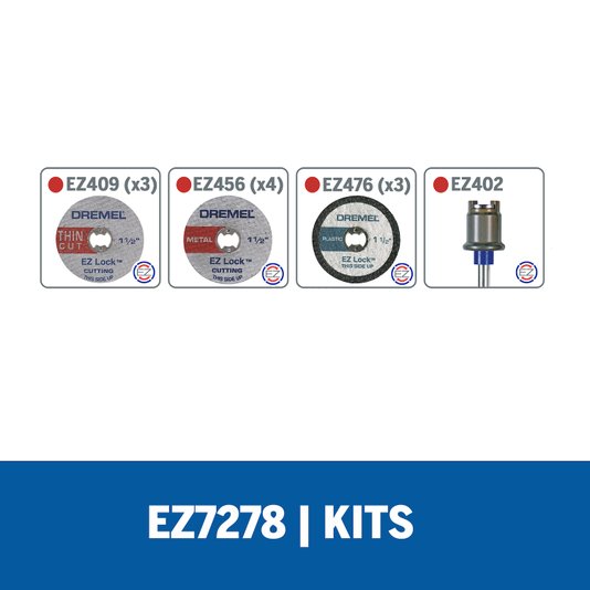 Kit Acessórios Retífica P/ Cortar 11 Pçs Dremel Ez728 - 2615E728Ab