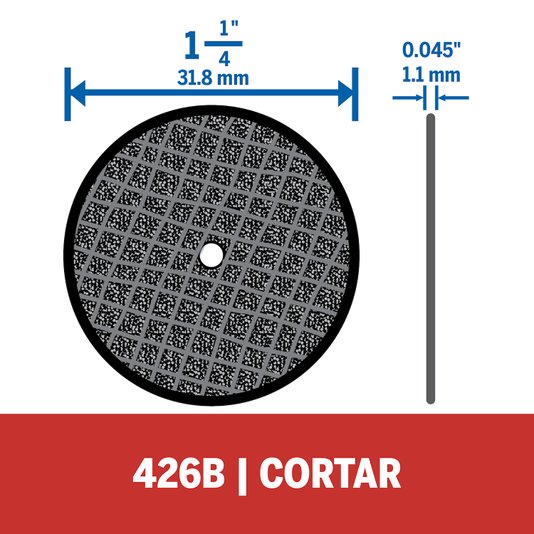 Kit Discos Corte Fibra De Vidro 20 Un Dremel - 426B - 2615426Baa