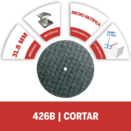 Kit Discos Corte Fibra De Vidro 20 Un Dremel - 426B - 2615426Baa
