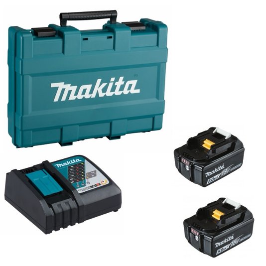 Kit Dlx2412T Parafusadeira Dhp486 + Furadeira Dtd154  Makita + Carregador A Bateria