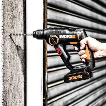Kit Martelete WX390.1 + Esmerilhadeira WX800.9 a Bateria 20v Worx