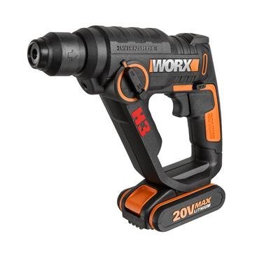 Kit Martelete WX390.1 + Esmerilhadeira WX800.9 a Bateria 20v Worx