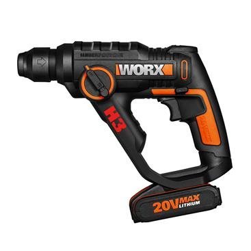 Kit Martelete WX390.1 + Esmerilhadeira WX800.9 a Bateria 20v Worx