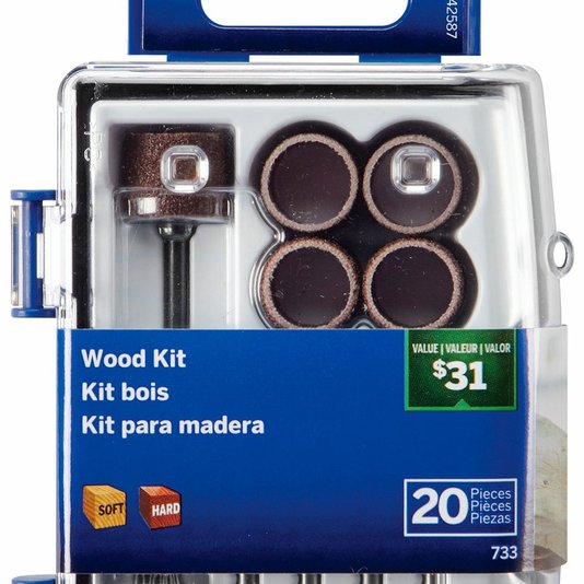 Kit De 20 Acessórios Para Madeira Micro Retífica Dremel - 733 - 26150733Ab