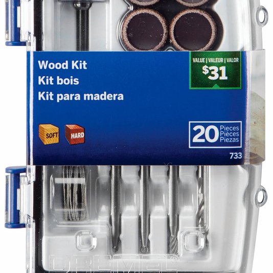 Kit De 20 Acessórios Para Madeira Micro Retífica Dremel - 733 - 26150733Ab