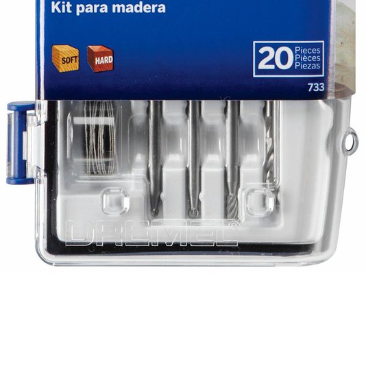 Kit De 20 Acessórios Para Madeira Micro Retífica Dremel - 733 - 26150733Ab