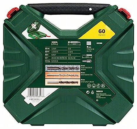 Kit Para Parafusar E Furar Bosch 60 Peças - 2607010611