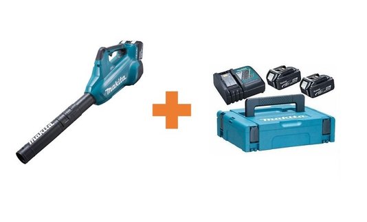 Kit+Soprador 36v Makita (sem Bateria) - Dub362z+Kit Carregador Dc18rc-bivolt 2bat Bl1830 198046-9 Makita - 198046-9
