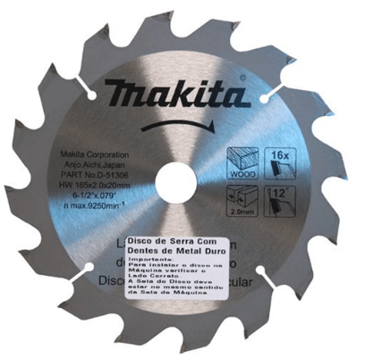 Lamina De Serra Tct165Mm X 20Mm X 16T D-51306 Lamina De Serra Tct165Mm X 20Mm X 16T D-51306