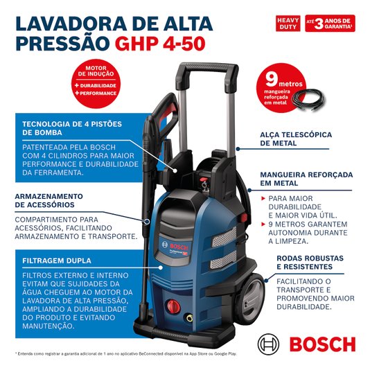 Lavadora De Alta Pressão Ghp 450 220V Bosch - 0600910Fe0