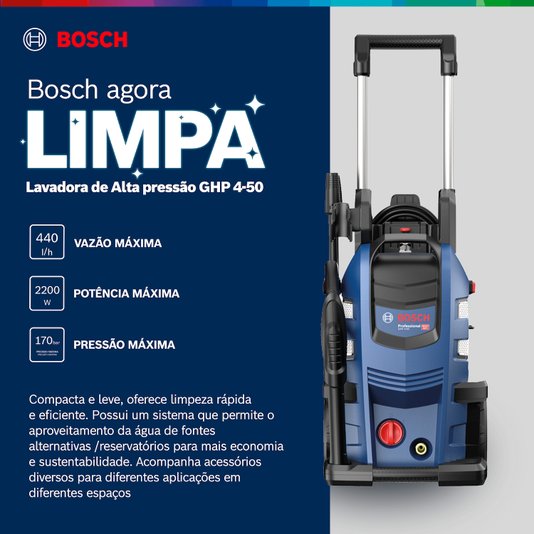 Lavadora De Alta Pressão Ghp 450 220V Bosch - 0600910Fe0