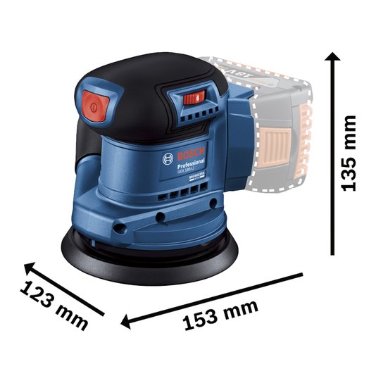 Lixadeira Roto Orbital Gex 185Li Sb Bosch - 06013A50E0