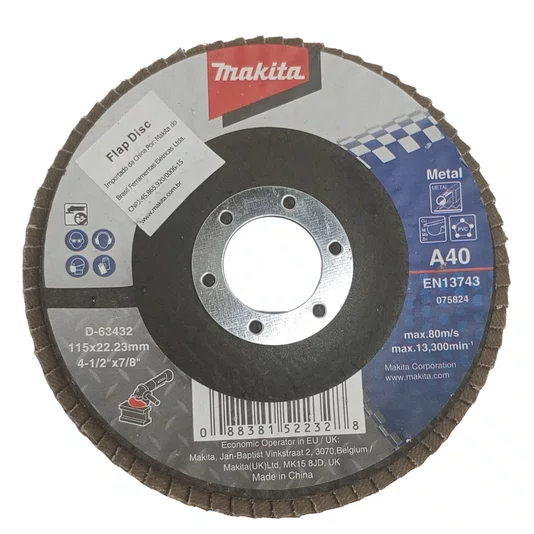 Makita Disco Flap 115X22.23Mm Grão A40 - D-63432