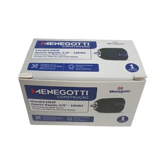 Mandril Para Parafusadeira Mmf Aperto Rápido 3/8" 10Mm Menegotti - 24110155