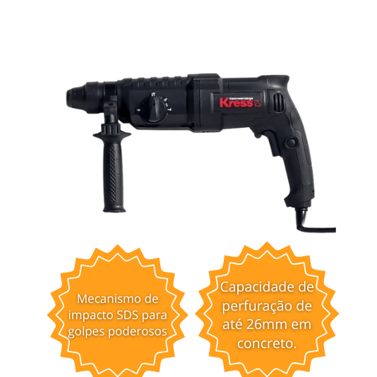 Martelete Perfurador/Rompedor 26Mm 850W Kux12P - Kress