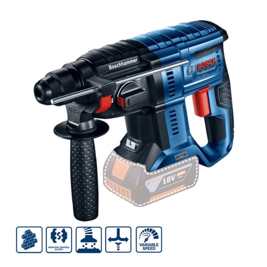 Martelete Perfurador Rompedor18V Gbh180Lisb-06119111E1-Bosch