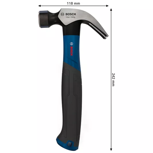 Bosch Martelo De Unha 340G 12Oz Curvo- 1600A03Ak8