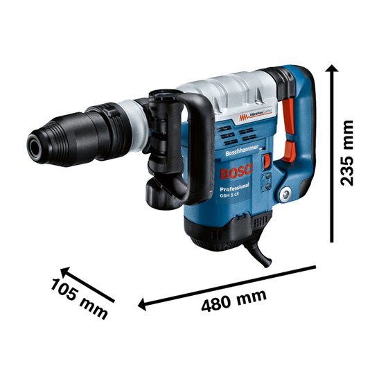 Bosch Gsh 5 Ce Martelo Demolidor 1150W 8,3J 220V Sds-Max - 06113210E0