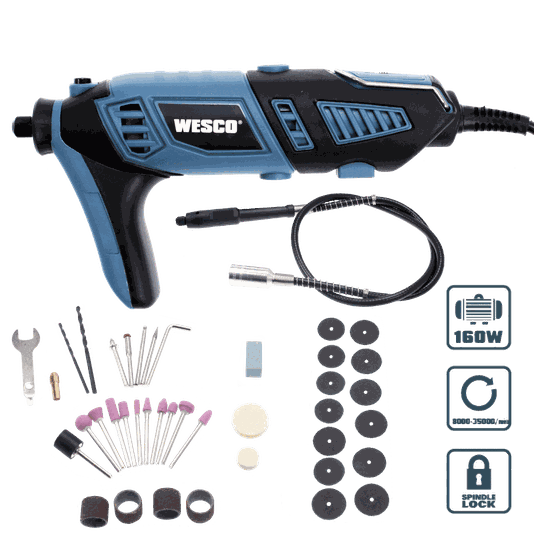 Micro Retifica 220V WS3113K Wesco + 40 acessorios +  kit de acessorios Gamma