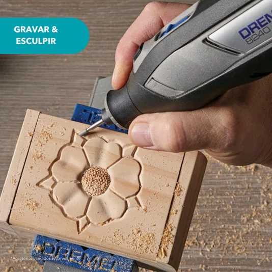 Micro Retifica Dremel 8240 Com Carregador + 2 Baterias -  F0138240Le