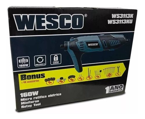Micro Retifica 220V Ws3113K Wesco + 40 Acessorios