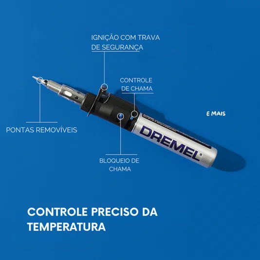 Mini-Maçarico Caneta A Gas Versatip 2000 Dremel - F0132000La