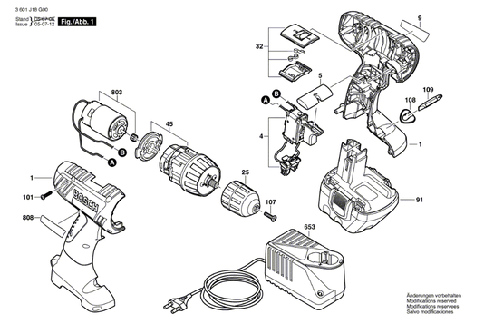 Motor Completo P/ Paraf 1918.J 12V - 2609120259 - Bosch