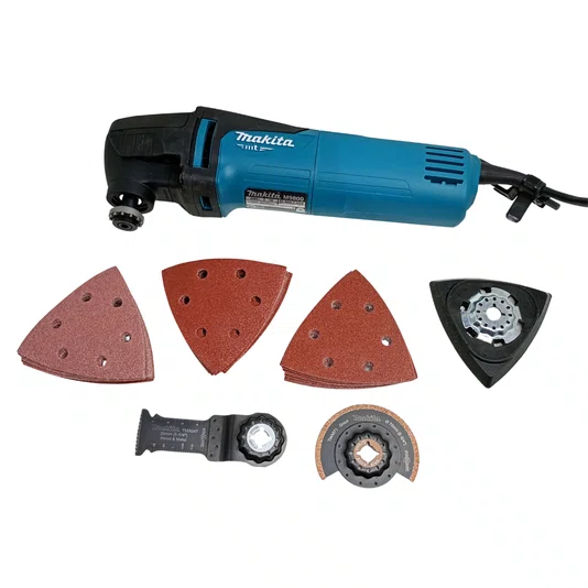 Multiferramenta Oscilante 220V 200W + Lixas Delta E Lâminas Com Maleta Makita - M9800Bkx2