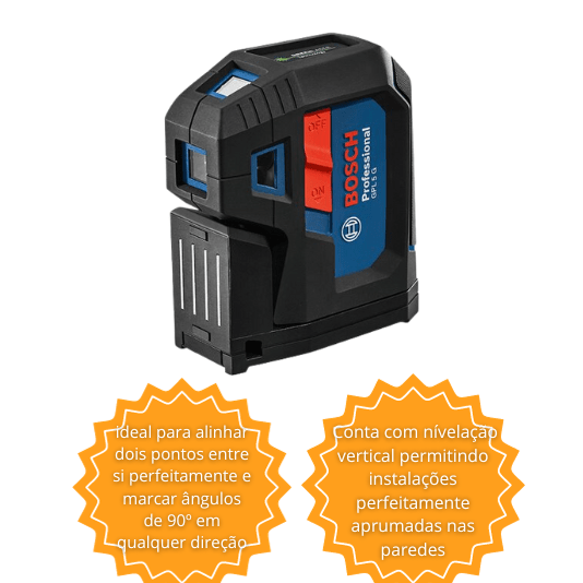 Nível A Laser Verde Bosch Gpl 5 G De 5 Pontos - 0601066P00