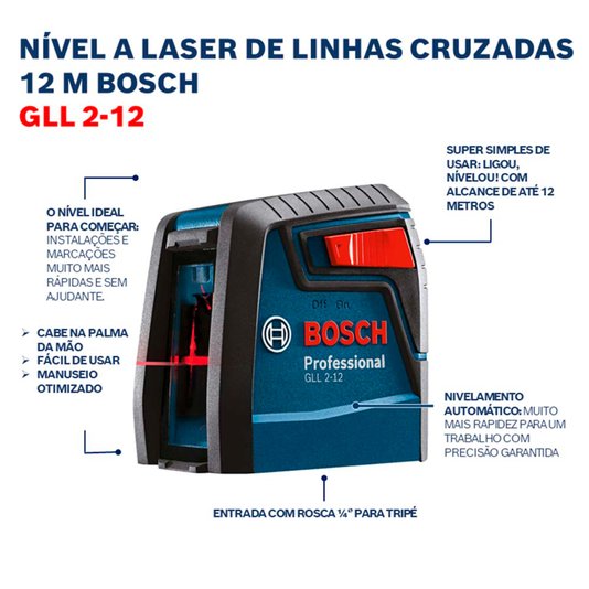 Nivel De Linha Gll 212 Bosch - 0601063Bg0