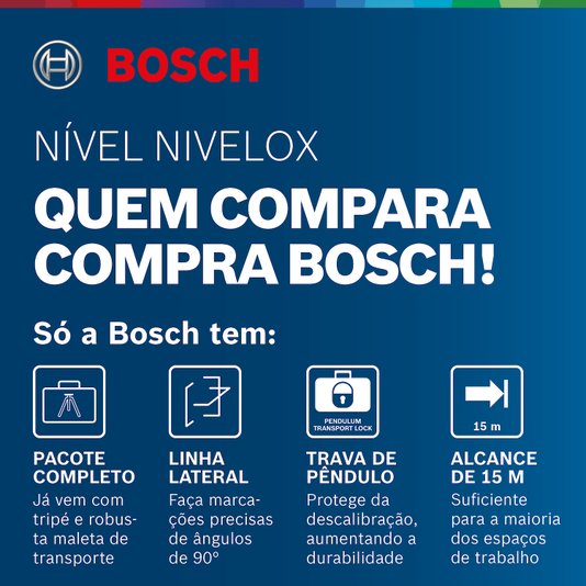 Nivel Laser De Linhas Gll 3 X Bosch + Tripe Bt150 Nivelox