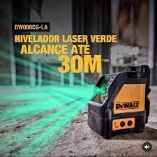 Nível Laser Com Linhas Cruzadas Verdes De 30M E Auto Nivelação Dewalt - Dw088Cg-La