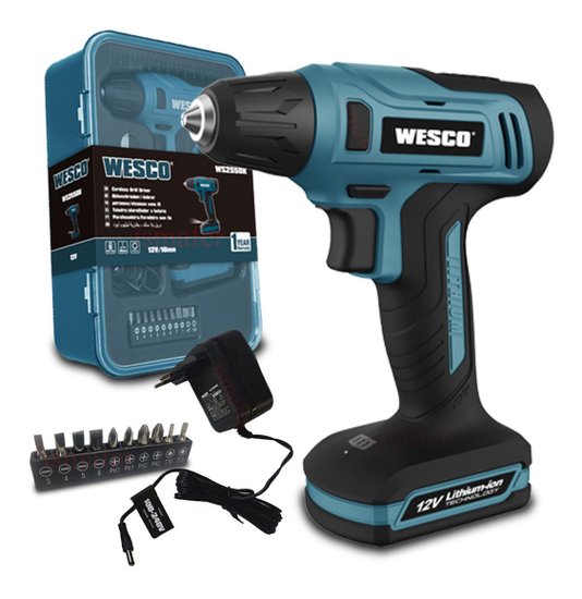 Parafusadeira/Furadeira 10Mm C/ Bateria 12V - Ws2550K - Wesco