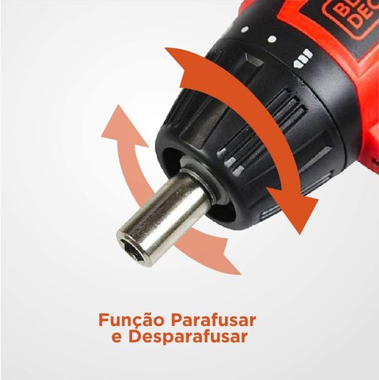 PARAFUSADEIRA A BATERIA BLACK&DECKER 4,8V BIVOLT PD500C BLACK&DECKER - PD500C