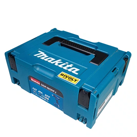 Makita Ddf485Rfj - Parafusadeira/Furadeira 13Mm 18V 50Nm + 2 Baterias 3A + Carregador Bivolt E Maleta