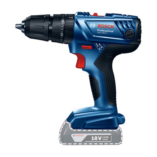 Parafusadeira Furadeira De Impacto 06019F83E3  Gsb 180-Li, 18V Sb - Bosch
