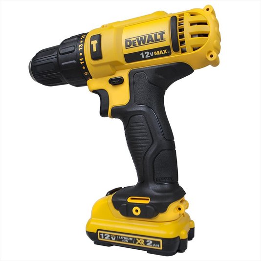 Kit Dewalt Parafusadeira/Furadeira De Impacto 3/8" 12V Li-Ion + 2 Baterias 1.3Ah E Carregador Bivolt - Dcd716D2-Br