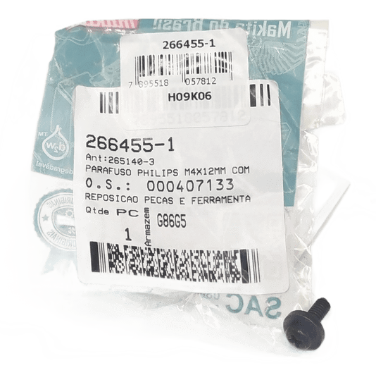 Parafuso M4X12 - 266455-1 - Makita