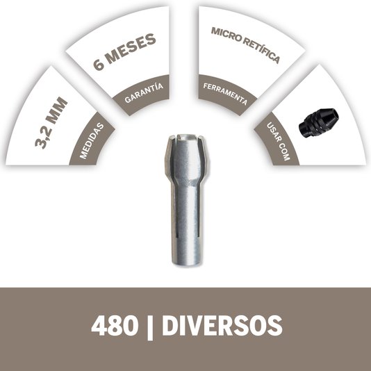 Pinça 3,2Mm Para Micro Retífica Dremel - 480 - 2615000480