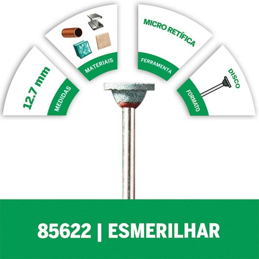 Ponta Montada Circular 1/2" 12,7Mm Dremel - 85622 - 2615085622