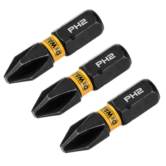 3 Ponteiras Phillips #2  Flextorq Dewalt - Dwaf1Ph2Ir3