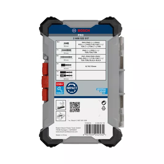 Kit Pontas Pro Impact Control Set 36 Un. Bosch - 2608522517