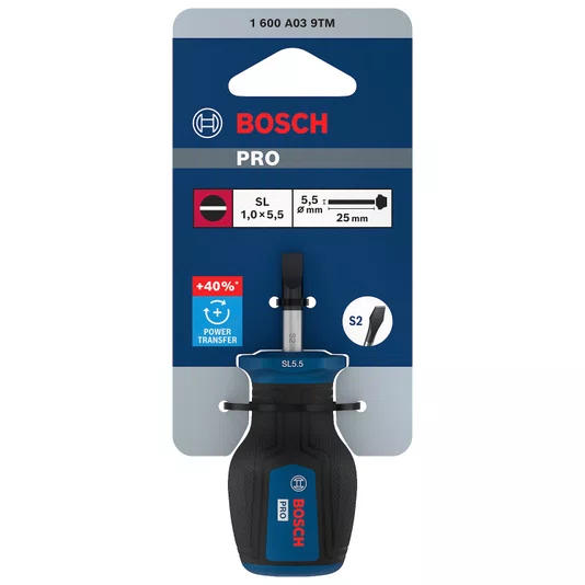 Bosch Pro Chave De Fenda Curta Sl 1.0X5.5X25Mm - 1600A039Tm