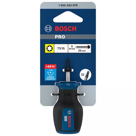Bosch Chave Curta Torx Tx15 Pro De 25Mm - 1600A039Tr