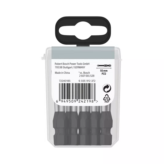 Bosch Kit De Bits Pozidriv Pz2 55Mm Pro Impact Com 15 Peças - 2608522546