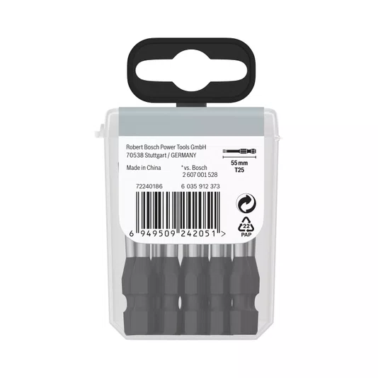 Bosch Kit De Bits Torx T25 55Mm Pro Impact Com 15 Peças - 2608522534