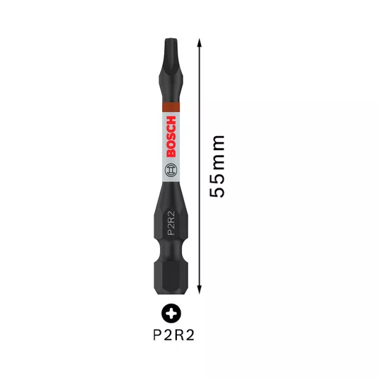 Bosch Kit De Bits Duplo P2R2 55Mm Pro Impact Com 5 Unidades- 2608522527