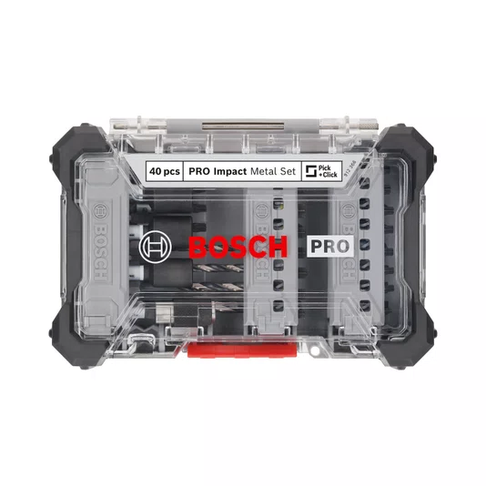 Bosch Kit De Bits Pro Impact E Brocas Para Metal Com 40 Peças - 2608521U86