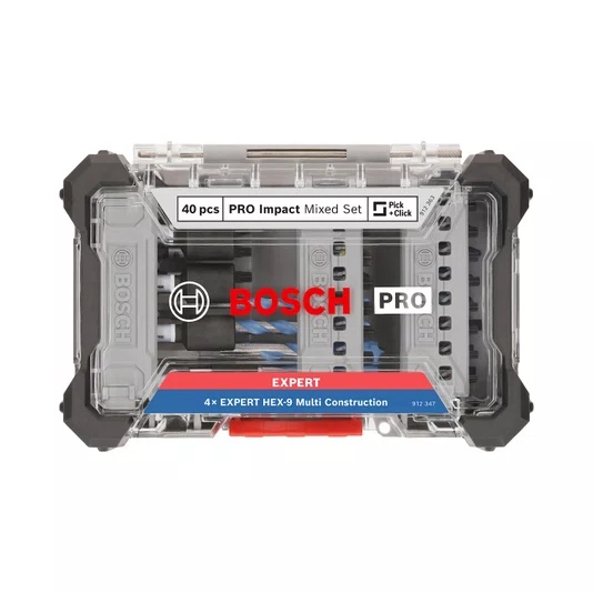 Bosch Kit De Bits Pro Impact E Brocas Multiconstruction Com 40 Peças - 2608521U85